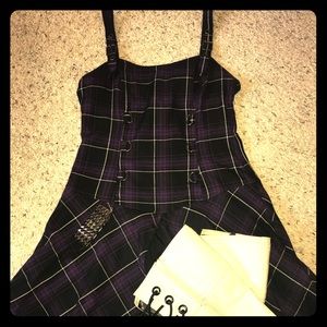 Lip Service Purple Punk Plaid Dress